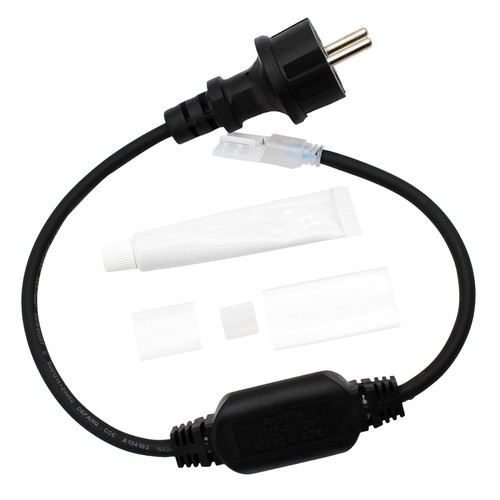 Waterdichte connector voor 230V LED-strip (Slim COB) - 50 cm, incl. eindkap, 230V