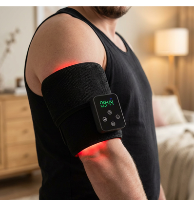 Ceinture de luminothérapie pour cou, lombaires, etc. - Infrarouge, 10W, avec batterie