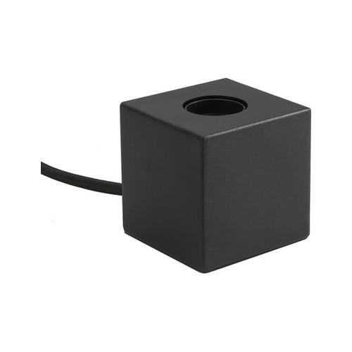 Lampe à poser Cube E27 - Noir satiné, max. 60W, sans source lumineuse