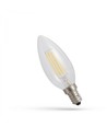Ampoule LED flamme E14 4W - C35, filament, verre clair