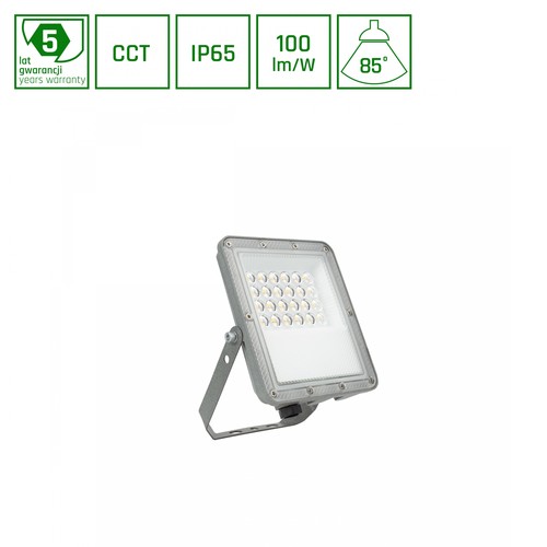 20W NOCTIS MAX CCT breedstraler - IP65, 3 lichtkleuren, grijs, buiten