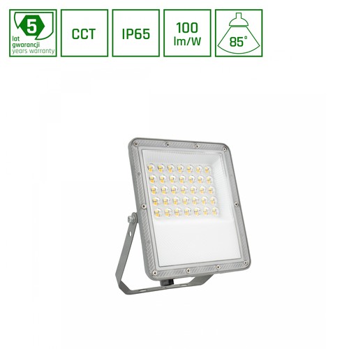 30W NOCTIS MAX CCT Breedstraler - IP65, Grijs, Instelbare CCT, Buiten