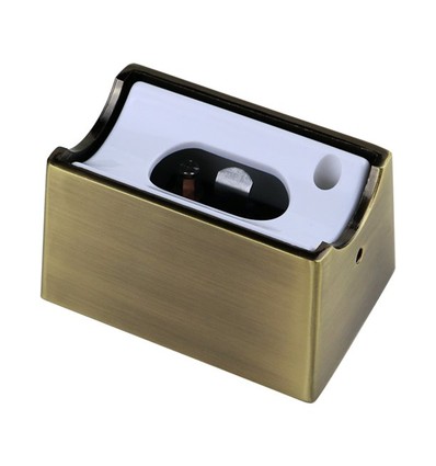 Douille S14d en laiton brossé - Boîtier métallique pour ampoules S14d