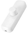 Variateur sur cordon pour LED, 0-25W - Fin de phase, bouton rotatif blanc