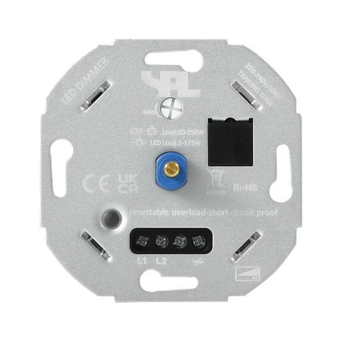 LED dimmer 2-175W - Faseaansnijding/afsnijding, voor LED en halogeen