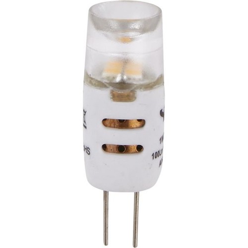 G4 1W LED lamp, 12V - 100lm, dimbaar, helder glas, 2700K