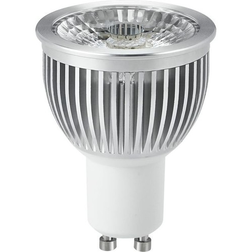 GU10 5W dimbare LED lamp - 450lm, 2700K, 38°, zilveren rand