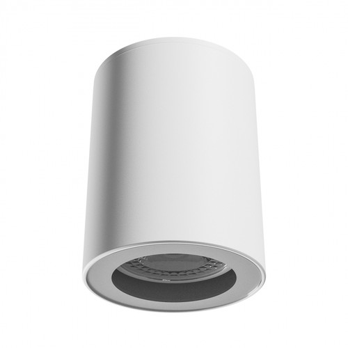 GU10 påbygningsspot - Hvid, IP44, rund, loftlampe, uden lyskilde
