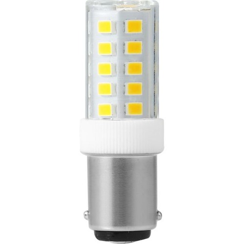Tube LED BA15d 3,5W - 5,2cm, 380lm, verre clair, 3000K