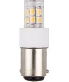 BA15d 2,1W LED rørpære - 4,7cm, 2700K, klart glass
