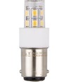 BA15d 2W LED-rør, 10-30V - 4,7cm, 200lm, klart glass, 3000K