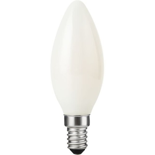 E14 4W dimbare LED kaarslamp - DimToWarm, 2000-2700K, opaal glas, filament