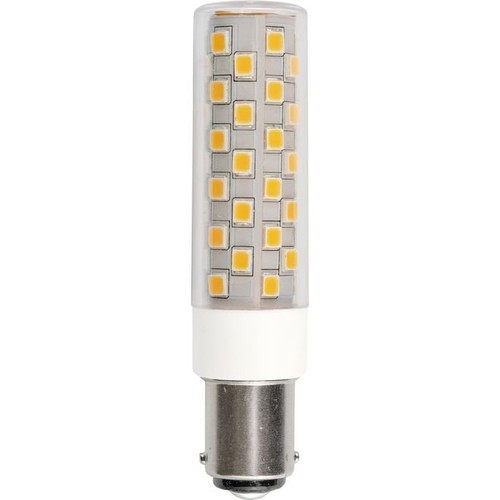 8cm / 6W dæmpbar BA15d LED rørpære - 840lm, 3000K, klart glas, AC/DC