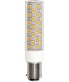 8cm / 6W dæmpbar BA15d LED rørpære - 840lm, 3000K, klart glas, AC/DC