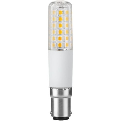 Ampoule LED tube BA15d 8W dimmable - 9cm, 1055lm, 2700K, verre clair