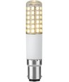 BA15d 8W dimbar LED-rørpære - 9cm, 1055lm, 2700K, klart glass
