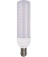 BA15d 11,3cm / 8W dimbare LED buislamp - 850lm, opaal glas, 3000K
