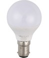 BA15d 3W LED kogellamp, 12-60V - G45, opaal glas, 250lm, warm wit