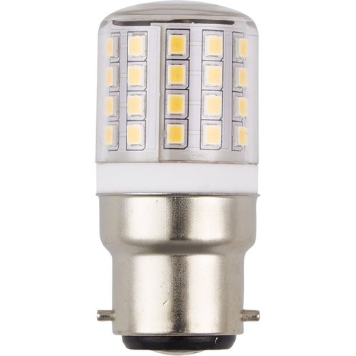 BA22d 4,5W LED-rör, 24-30V - 5,8cm, 550lm, 3000K, klart glas, AC/DC
