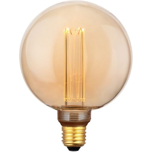 Ampoule LED vintage E27 3,5W dimmable - G125, 1800K, verre doré, 120lm