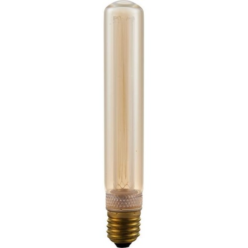 E27 2,5W dimbar LED vintage-lampa - 18,5cm, 1800K, guldglas, Tube T30
