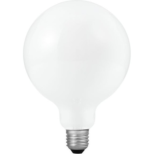 Ampoule LED globe E27 12W dimmable - G125, verre opale, 1500lm, 2700K