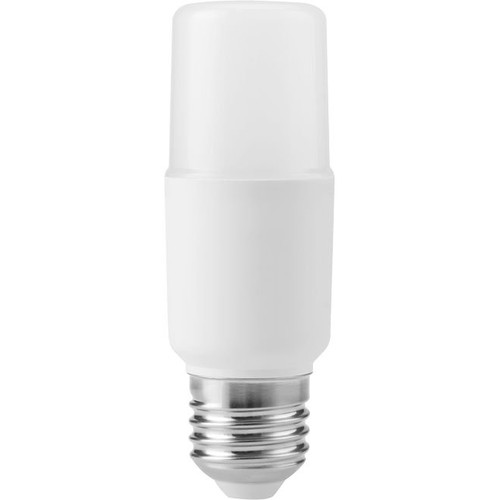 E27 5W LED Stick pære, 95-265V - 10,8cm, 640lm, opal glas, AC/DC