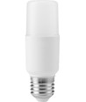 E27 5W LED Stick lamp, 95-265V - 10,8cm, 640lm, opaal glas, AC/DC