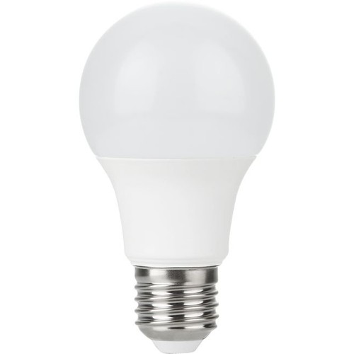 E27 5,5W LED-pære, 12-60V - A60, 600lm, opalt glass, 3000K