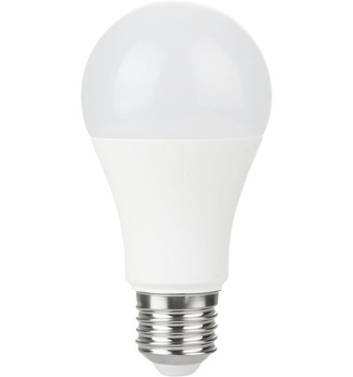 E27 10W LED-lamp, 12-60V - A60, 810lm, opaal glas, AC/DC