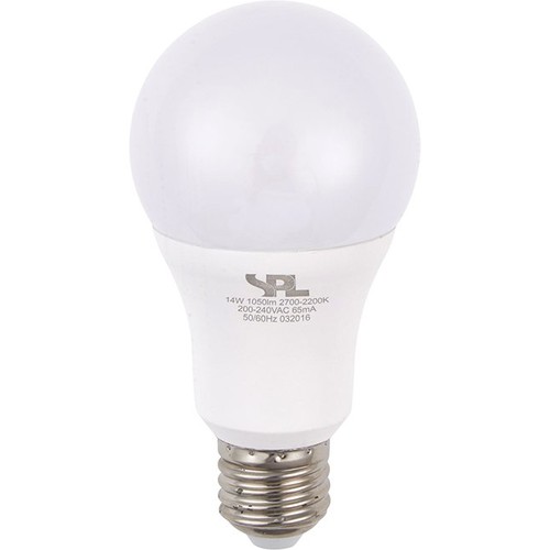 E27 14W dimbar LED-pære - DimToWarm, 1050lm, A65, opalglass, 2000-2700K
