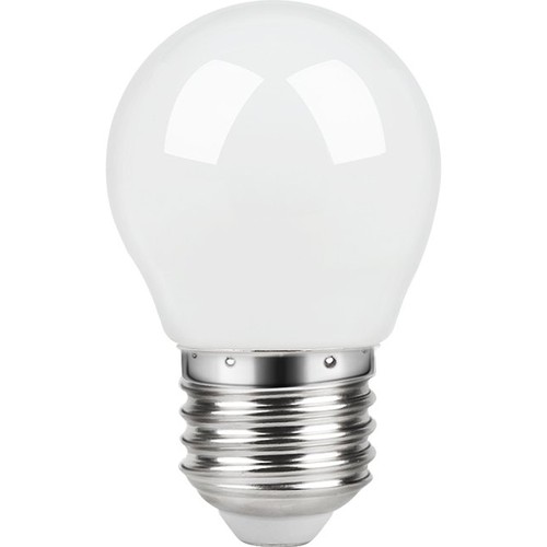 Ampoule LED sphérique E27 2,8W dimmable - G45, filament, verre dépoli, 2700K