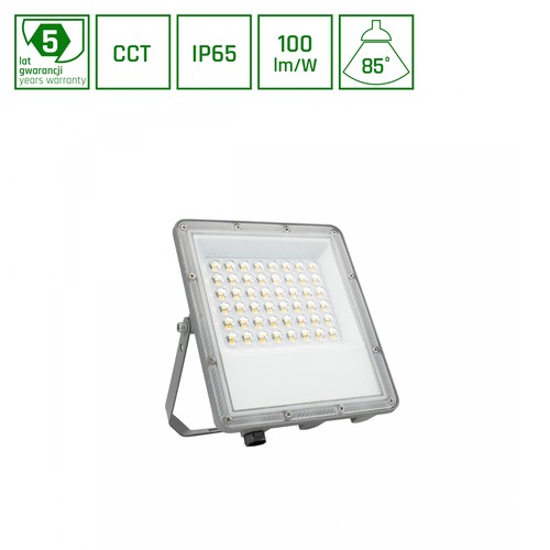 Projecteur LED 50W NOCTIS MAX CCT - IP65, 3 couleurs, gris, extérieur