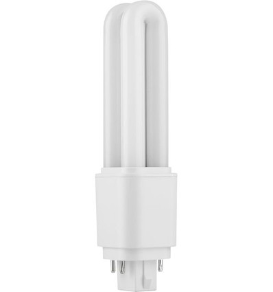 14,3cm / 6W G24q LED-pære - 850lm, 4-pin, opalt glass, 3000K