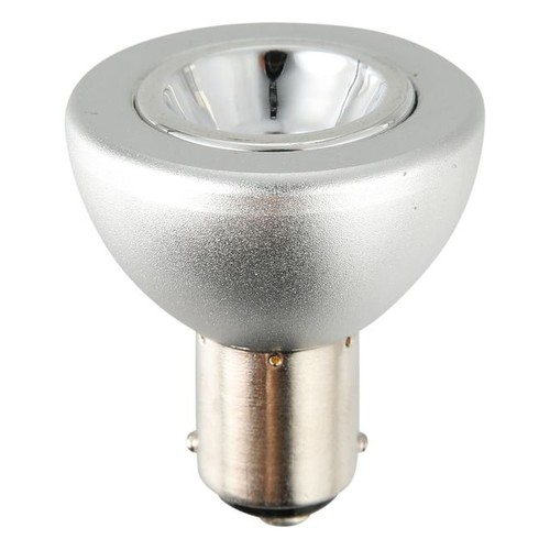 BA15d 5W LED-spot, 12V - R37, 285lm, 35°, dimbar, silver, 2700K