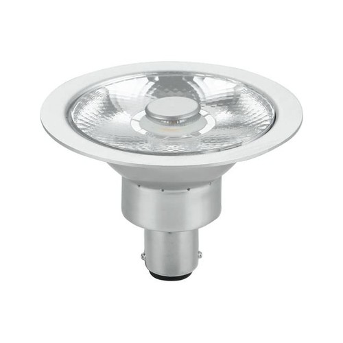 Ampoule LED BA15d AR70 8W, 12V - 10°, 480lm, dimmable, 2700K, finition grise