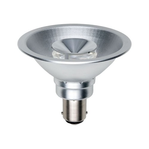 BA15d 8W AR70 dæmpbar LED pære, 12V - DimToWarm, 2000-2800K, 35 grader, grå kabinet