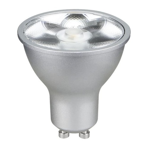 Ampoule LED GU10 6W - 500lm, 17°, dimmable, argent, 2700K