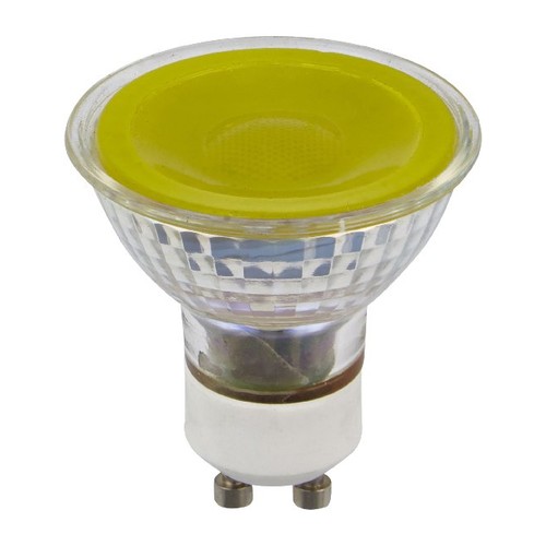 Ampoule LED GU10 5W dimmable - Jaune, 38°, verre, 300lm