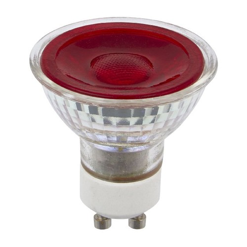 GU10 5W LED lamp - Rood, 38°, glas, MR16, 230V