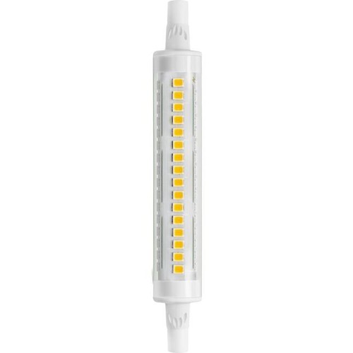 Ampoule LED R7S 118mm 8W - 1100lm, Céramique, Claire, 3000K