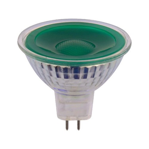 Ampoule LED GU5.3 5W, 12V - MR16, 38°, Vert, verre