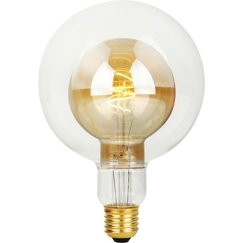 E27 4,9W LED Filament Double Globe G125 - 470lm, 2200K, dimbaar, goud glas