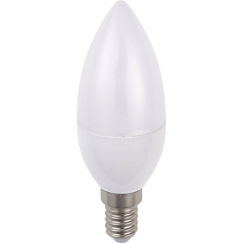 Ampoule LED E14 3W flamme, 100-240V - C37, verre opale, 3000K, 270lm