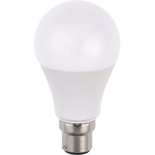 Ampoule LED BA22d 10W - A60, 810lm, verre opale, 2700K