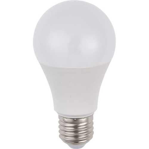 E27 9,5W LED lamp - A60, 900lm, 6500K, AC/DC, opaal glas