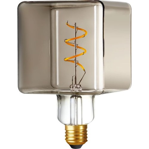 Ampoule LED E27 4W Ice Cube filament - C95, dimmable, 2200K, verre fumé