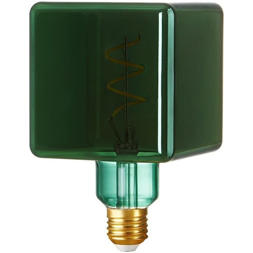 E27 4W dimbare LED lamp - Ice Cube C95, Metallic Groen, Filament Flex, 2700K