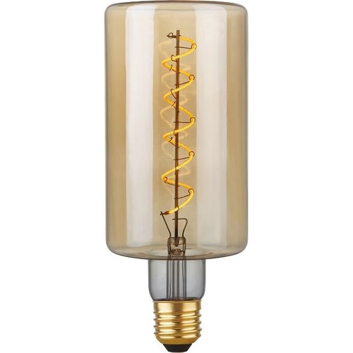 Ampoule LED E27 4W dimmable - Filament Flex Bottle, 240lm, 2200K, Verre doré