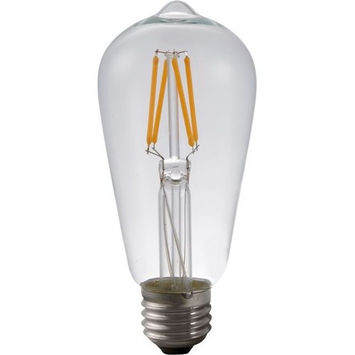 E27 4W dimbare LED Rustika lamp - ST58, filament, 2500K, helder glas